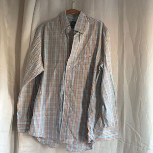 Lacoste Checkered Plaid Cotton Button Down Shirt 44